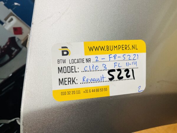 BUMPER Renault Clio 3 Facelift 2011-2014 VOORBUMPER 2-F8-5221z