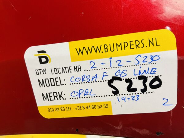 BUMPER Opel Corsa F GS-Line Gs line 2019-2024 VOORBUMPER 2-i2-5230z