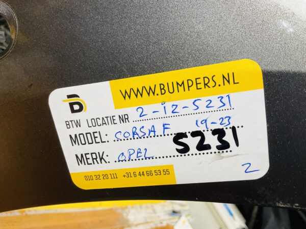 BUMPER Opel Corsa F  2019-2024 VOORBUMPER 2-i2-5231z