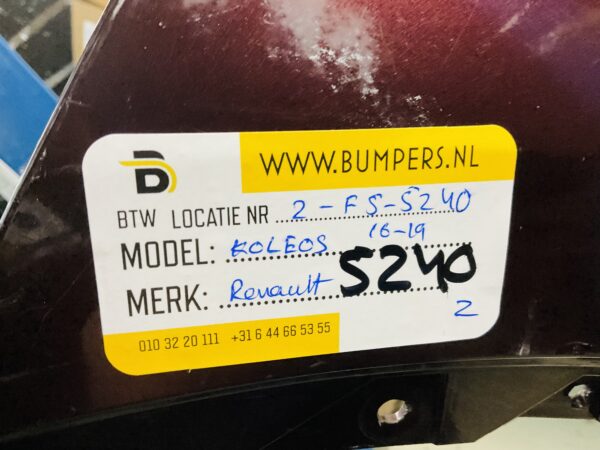 BUMPER Renault Koleos 2 2016-2019 VOORBUMPER 2-F5-5240z