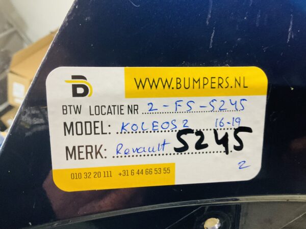 BUMPER Renault Koleos 2  2016-2019 VOORBUMPER 2-F5-5245z