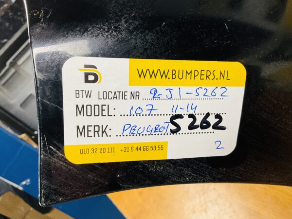 BUMPER Peugeot 107 2011-2014 VOORBUMPER 2-J1-5262z