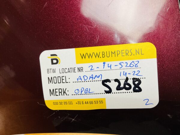BUMPER Opel Adam 2014-2022 VOORBUMPER 2-i4-5268z