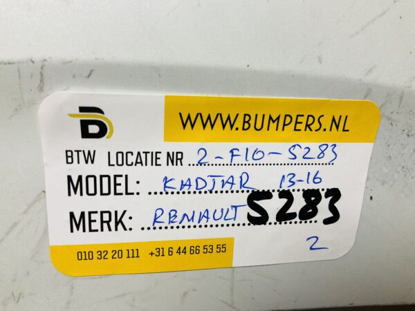 BUMPER Renault Kadjar 2013-2016 VOORBUMPER 2-F10-5283z