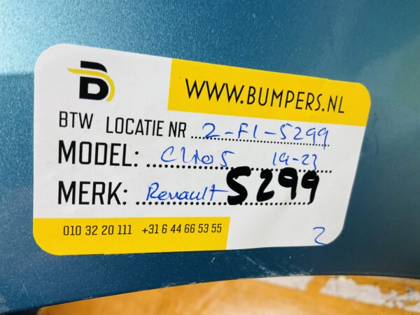 BUMPER Renault Clio 5 2019-2023 VOORBUMPER 2-F1-5299z