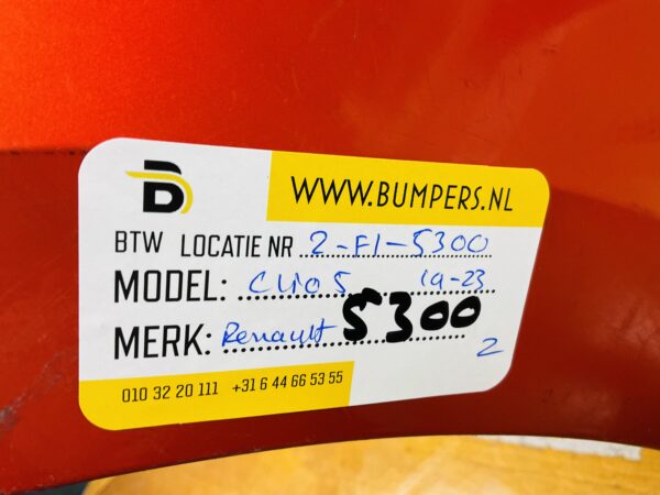 BUMPER Renault Clio 5 2019-2023 VOORBUMPER 2-F1-5300z
