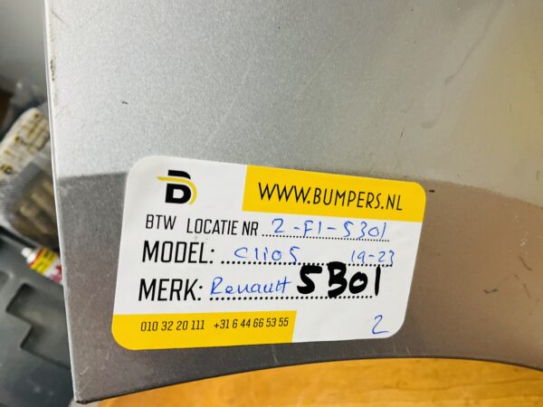 BUMPER Renault Clio 5 2019-2023 VOORBUMPER 2-F1-5301z