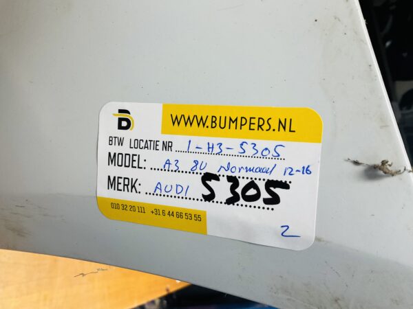 BUMPER Audi A3 8V Normaal 2012-2016 VOORBUMPER 1-H3-5305z