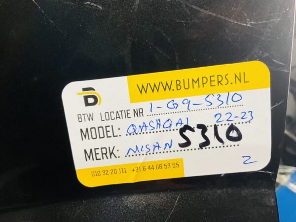 BUMPER Nissan Qashqai 2022-2023 VOORBUMPER 1-G9-5310z