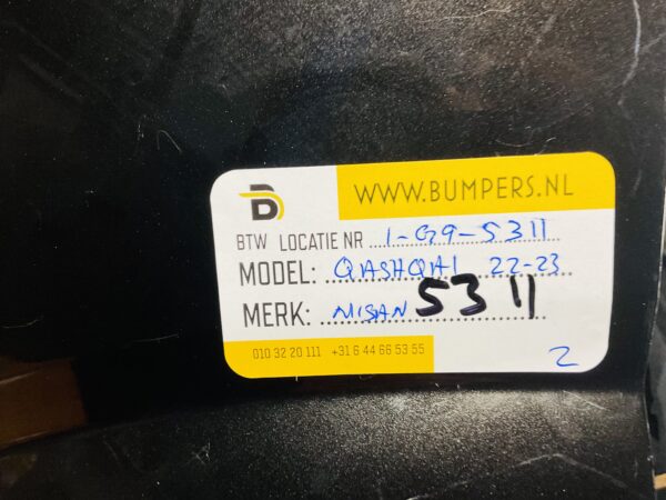 BUMPER Nissan Qashqai 2022-2023 VOORBUMPER 1-G9-5311z
