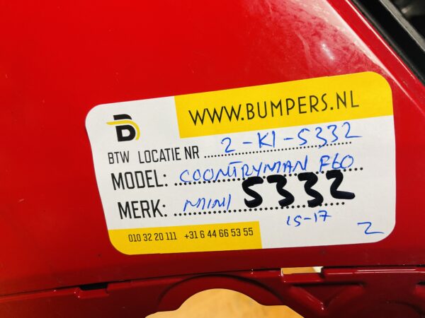 BUMPER Mini Countryman F60 Cooper 51117390520 2016-2020 VOORBUMPER 2-K1-5332z