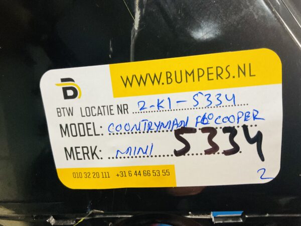 BUMPER Mini Countryman F60 Cooper 51117405409 VOORBUMPER 2-K1-5334z