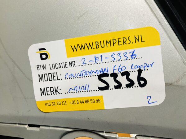 BUMPER Mini Countryman F60 Cooper 51117405409 VOORBUMPER 2-K1-5336z