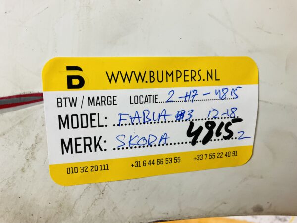 BUMPER Skoda Fabia 3  2012-2018 VOORBUMPER 2-H7-4815z