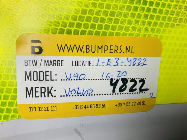 BUMPER Volvo V90 S90 2016-2020 VOORBUMPER 1-E3-4822z