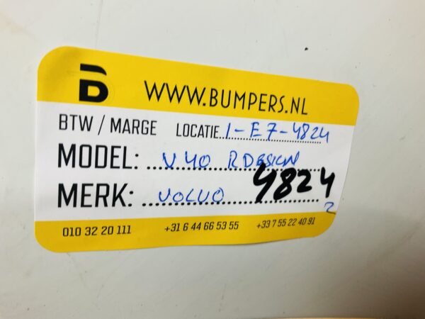 BUMPER Volvo V40 R-Design Rdesign VOORBUMPER 1-E7-4824z