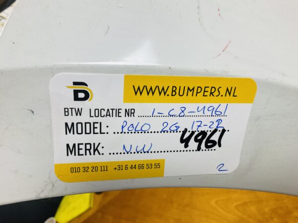 BUMPER Volkswagen Polo 2G 2017-2022 VOORBUMPER 1-C8-4961z