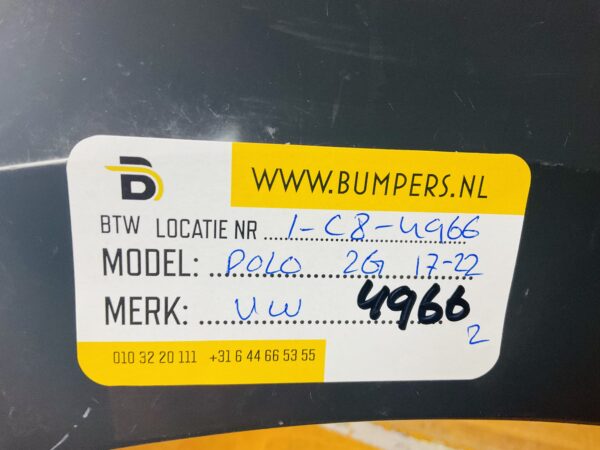 BUMPER Volkswagen Polo 2G 2017-2022 VOORBUMPER 1-C8-4966z