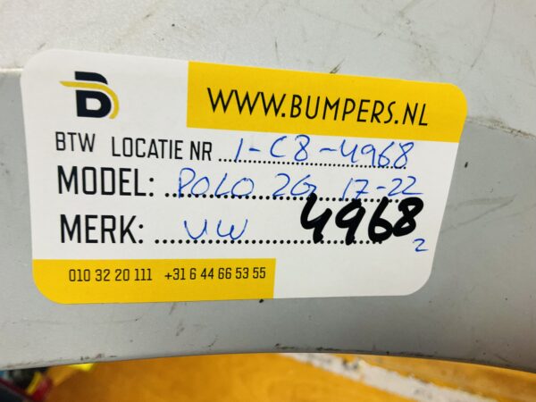BUMPER Volkswagen Polo 2G 2017-2022 VOORBUMPER 1-C8-4968z