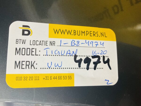 BUMPER Volkswagen Tiguan 2016-2020 VOORBUMPER 1-B8-4974z