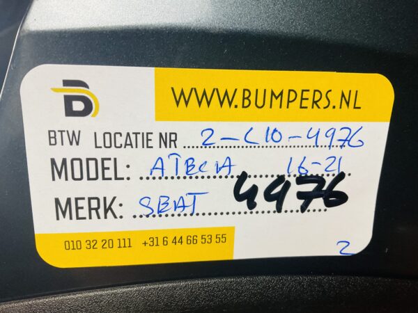 BUMPER Seat Ateca 2016-2021 VOORBUMPER 2-C10-4976z
