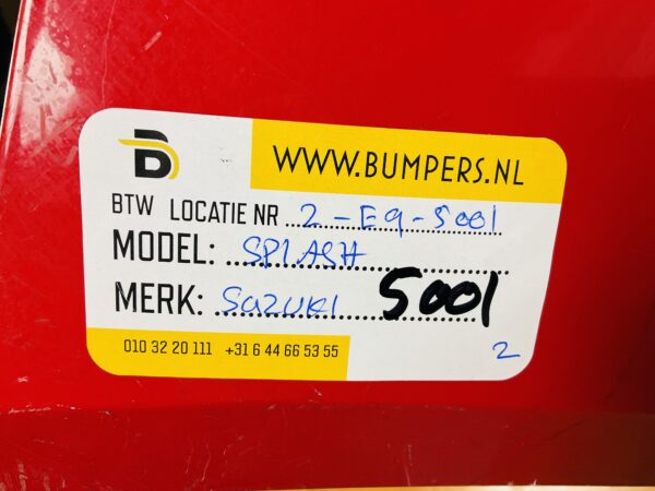 BUMPER Suzuki Splash VOORBUMPER 2-E9-5001z