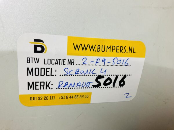 BUMPER Renault Scenic 4 2016-2019 VOORBUMPER 2-F6-5016z