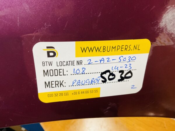 BUMPER Peugeot 108 2014-2023 VOORBUMPER 2-A2-5030z