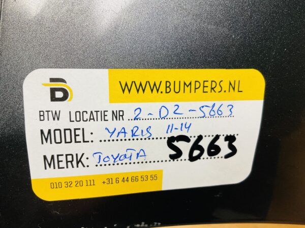 BUMPER Toyota Yaris 2011-2014 VOORBUMPER 2-D2-5663z