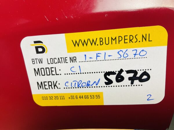 BUMPER Citroen C1 2014-2023 VOORBUMPER 2-A5-5670z