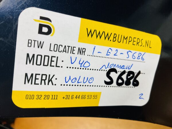 BUMPER Volvo V40 Normaal VOORBUMPER 1-E2-5686z