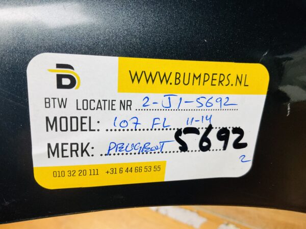 BUMPER Peugeot 107 Facelift 2011-2014 VOORBUMPER 2-J1-5692z
