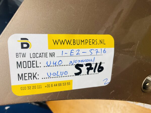 BUMPER Volvo V40 Normaal KLS Pdc VOORBUMPER 1-E2-5716z