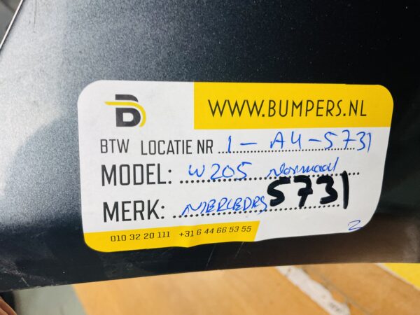 BUMPER Mercedes C Klasse W205 Normaal 2014-2017 VOORBUMPER 1-A4-5731z