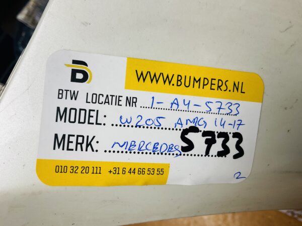 BUMPER Mercedes C Klasse W205 AMG 2014-2017 VOORBUMPER 1-A4-5733z