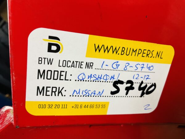 BUMPER Nissan Qashqai 2012-2017 VOORBUMPER 1-G8-5740z