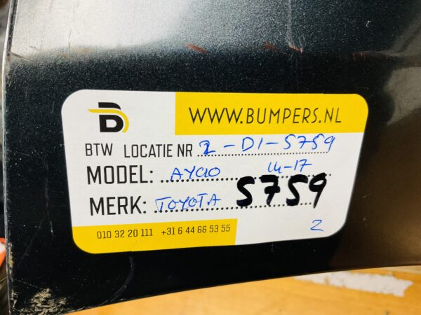BUMPER Toyota Aygo 2014-2017 VOORBUMPER 2-D1-5759z