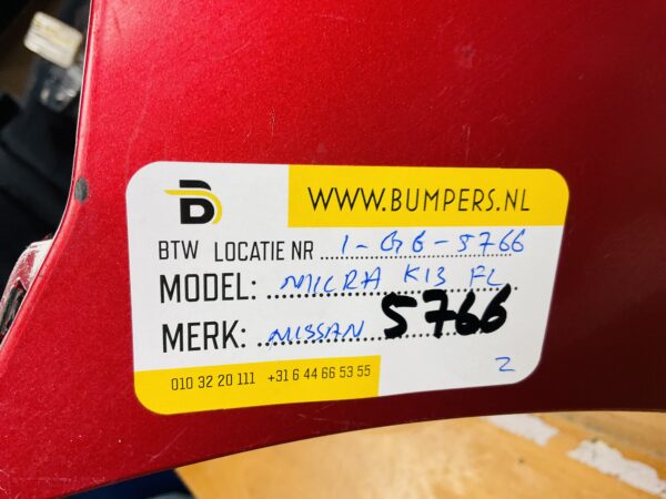 BUMPER Nissan Micra K13 Facelift VOORBUMPER 1-G6-5766z
