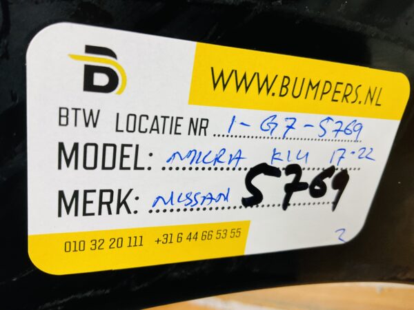 BUMPER Nissan Micra K14 2017-2022 VOORBUMPER 1-G7-5769z