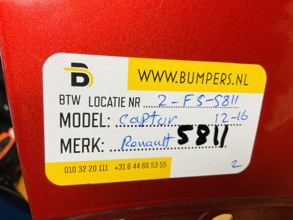 BUMPER Renault Captur 2012-2016 VOORBUMPER 2-F5-5811z