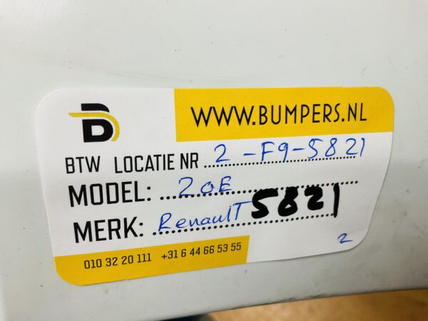 BUMPER Renault Zoe VOORBUMPER 2-F9-5821z