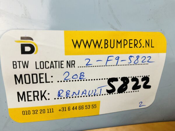BUMPER Renault Zoe VOORBUMPER 2-F9-5822z