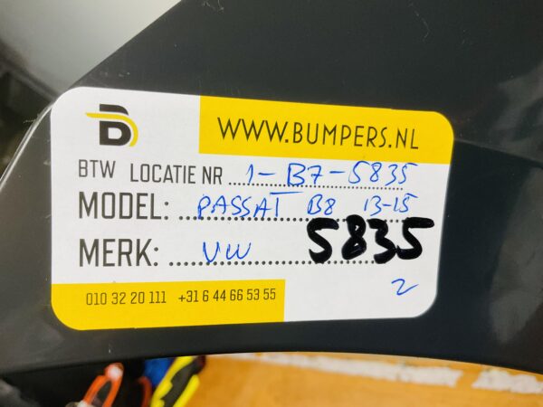 BUMPER Volkswagen Passat B8 2013-2015 VOORBUMPER 1-B7-5835z