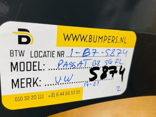 BUMPER Volkswagen Passat B8 3G Facelift 2017-2021 VOORBUMPER 1-B7-5874z