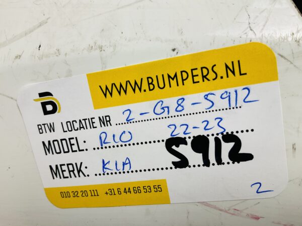 BUMPER Kia Rio  2022-2023 VOORBUMPER 2-G8-5912z