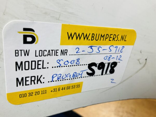 BUMPER Peugeot 5008 2008-2012 VOORBUMPER 2-J5-5918z