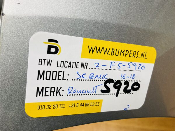 BUMPER Renault Scenic 4 2016-2018 VOORBUMPER 2-F6-5920z