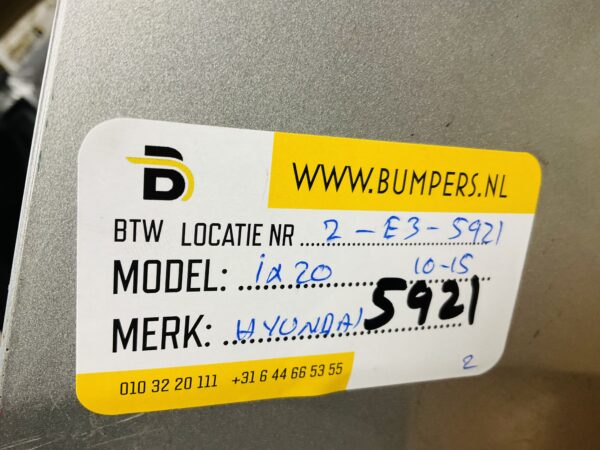 BUMPER Hyundai ix20 2010-2015 VOORBUMPER 2-E3-5921z