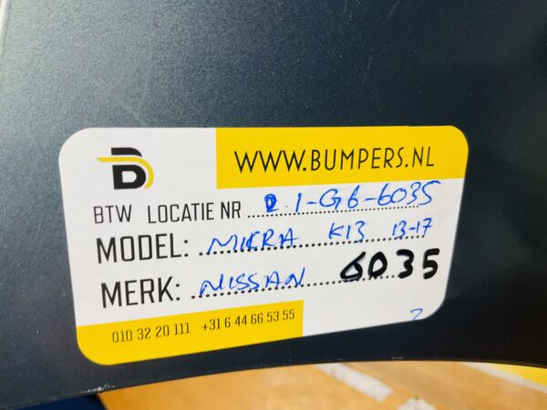 BUMPER Nissan Micra K13 2013-2017 VOORBUMPER 1-G6-6035z