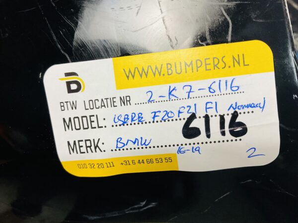 BUMPER BMW 1 Serie F20 F21 Normaal  2016-2019 VOORBUMPER 2-K7-6116z